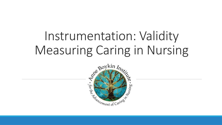 instrumentation validity measuring caring