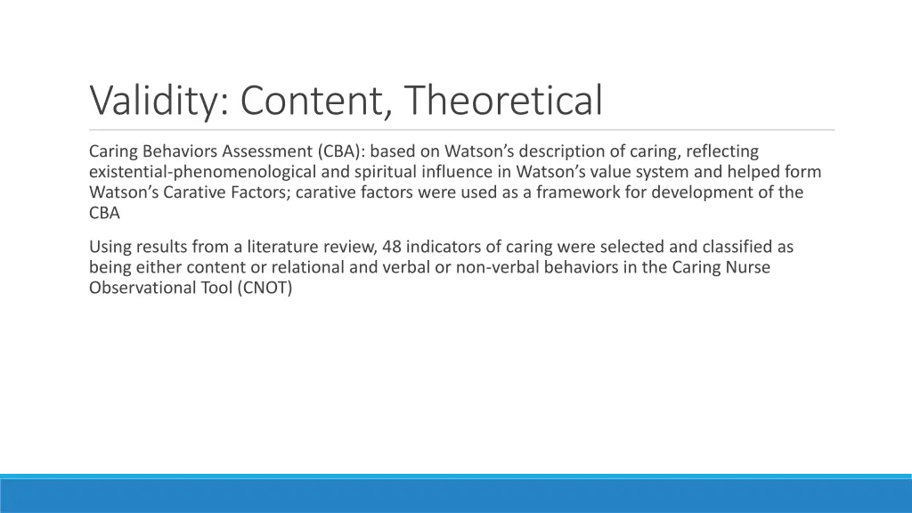 validity content theoretical 2