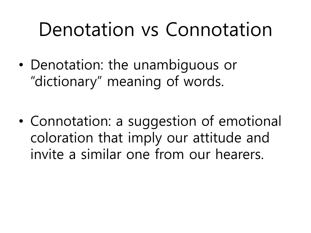 denotation vs connotation