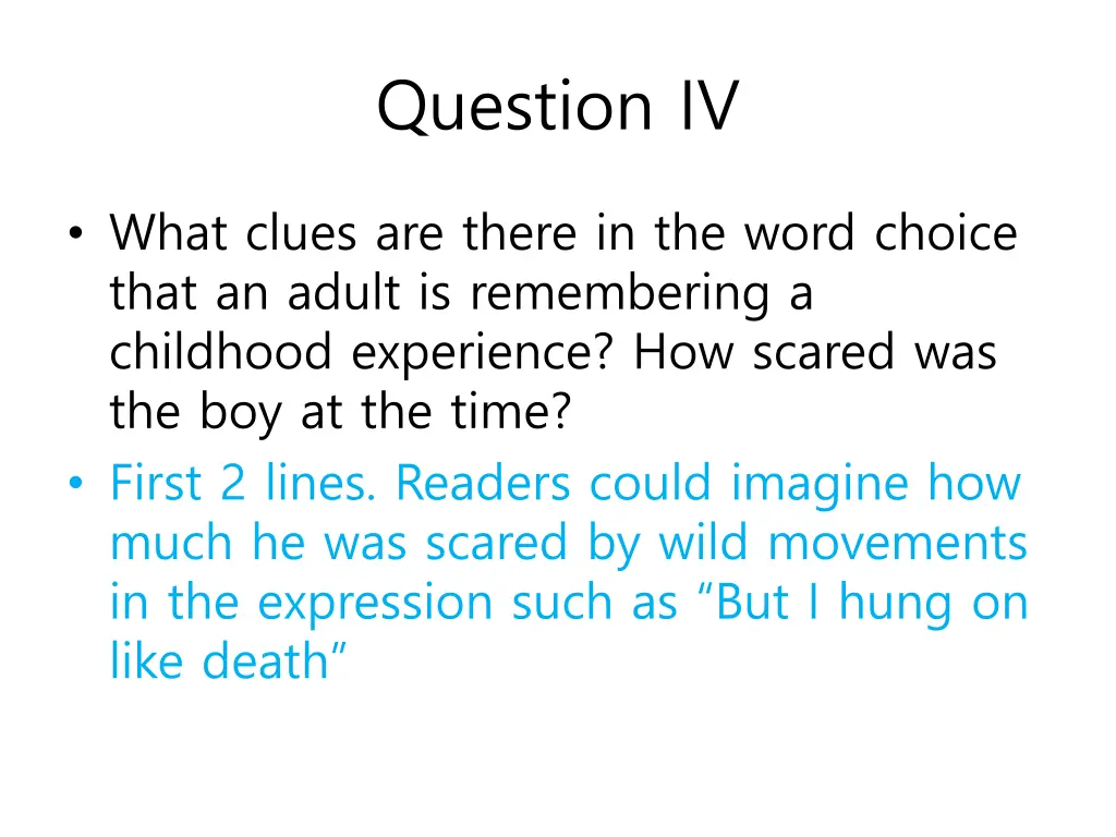 question iv