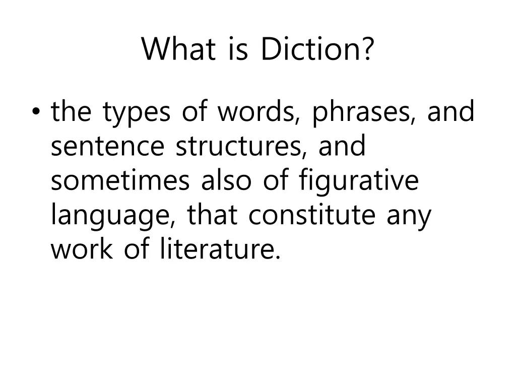 what is diction