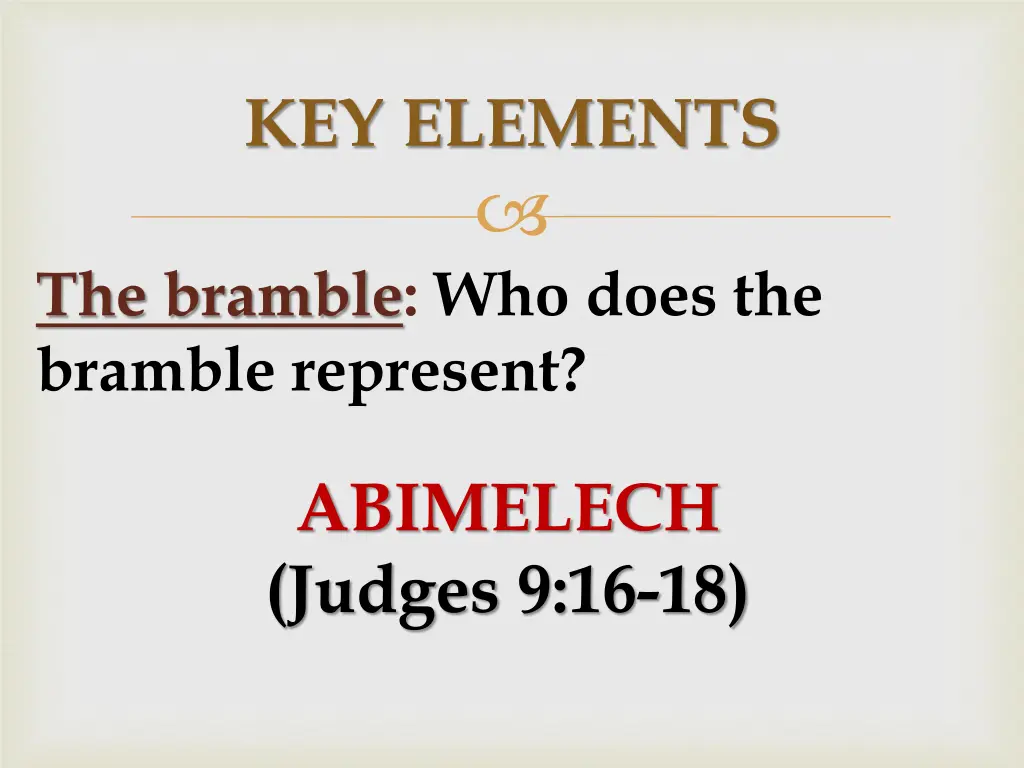 key elements 11