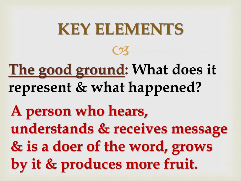 key elements 4