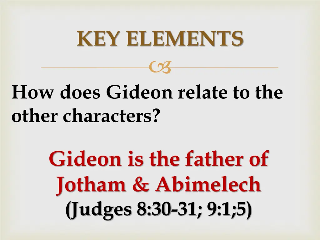 key elements 8