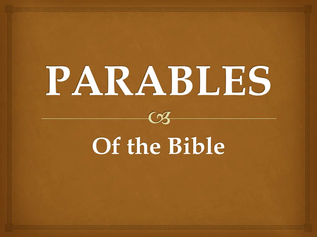 parables 1