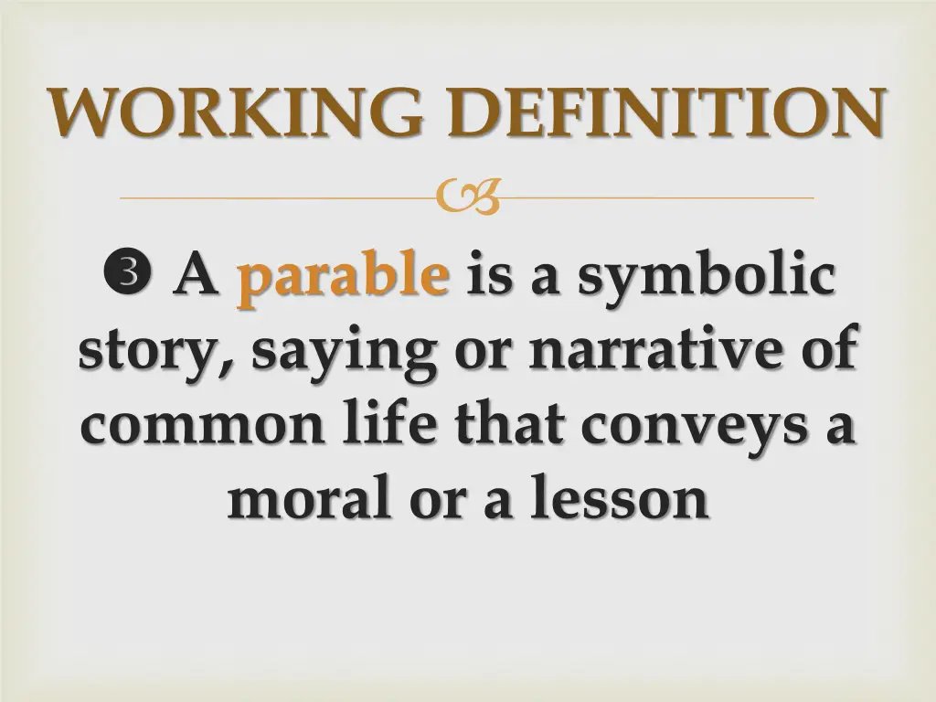 working definition 2