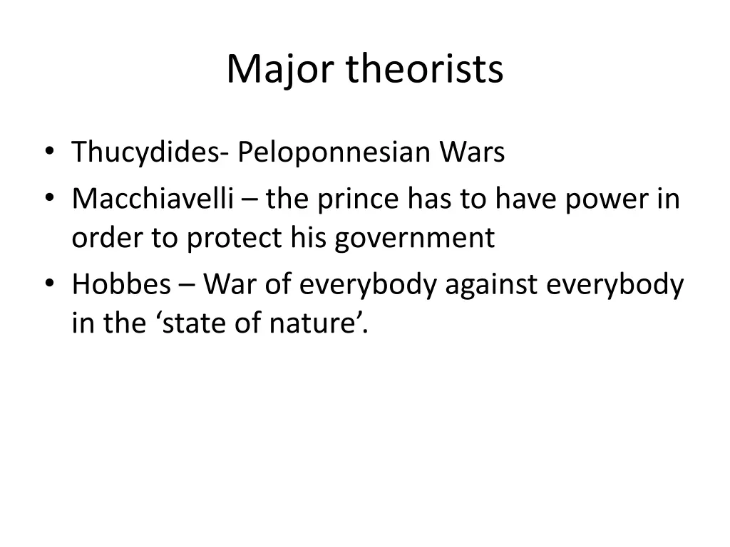 major theorists 1