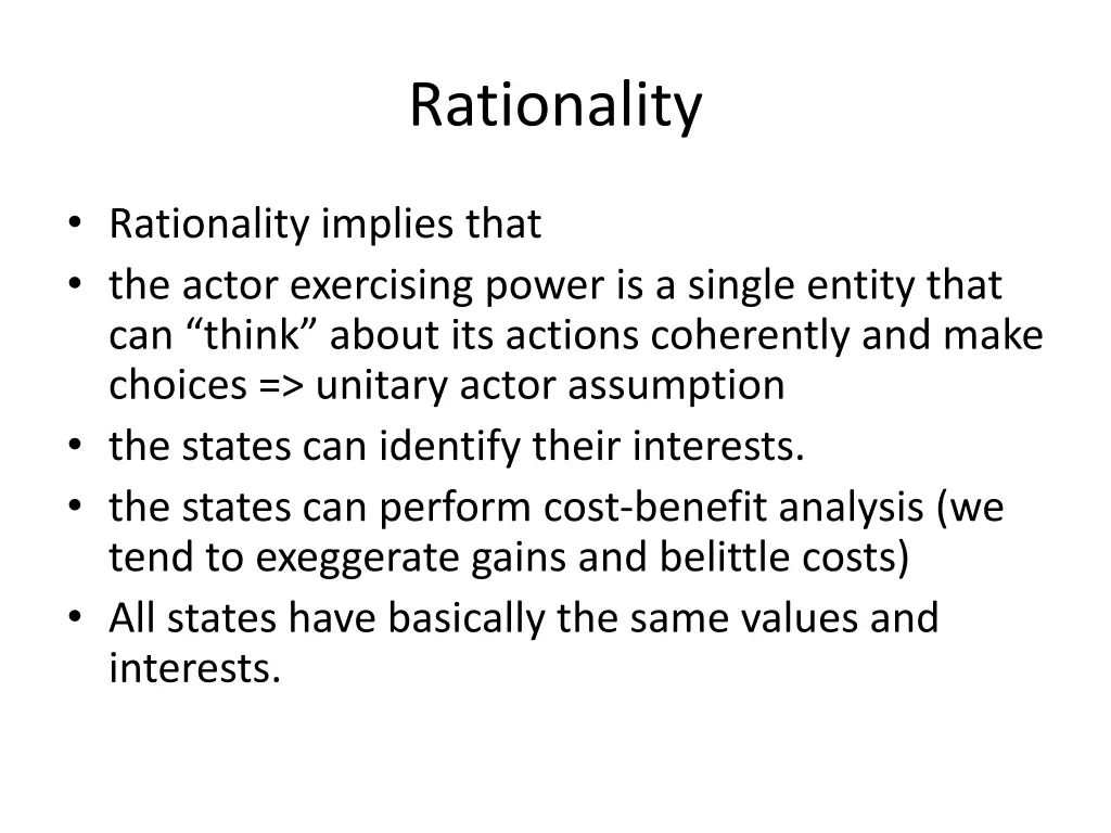 rationality