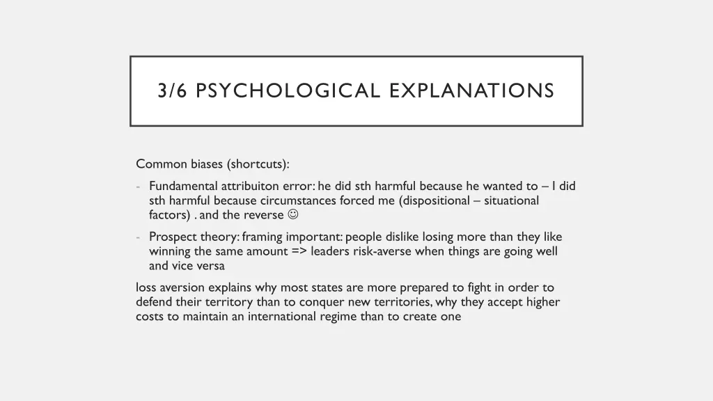 3 6 psychological explanations