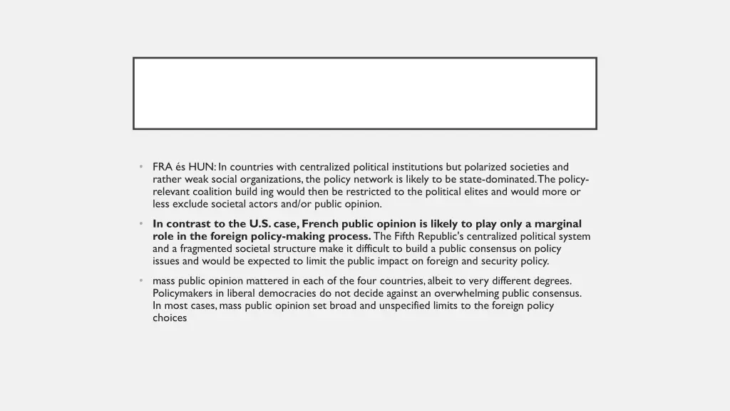 fra s hun in countries with centralized political