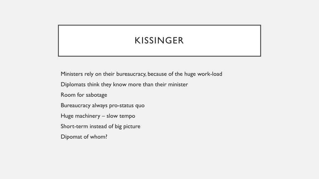 kissinger