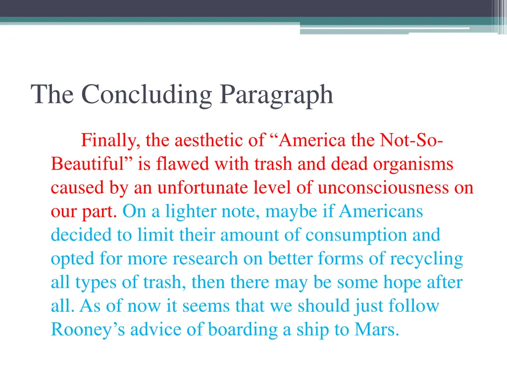 the concluding paragraph 1