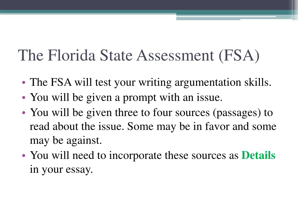 the florida state assessment fsa