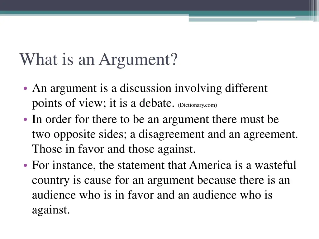 what is an argument