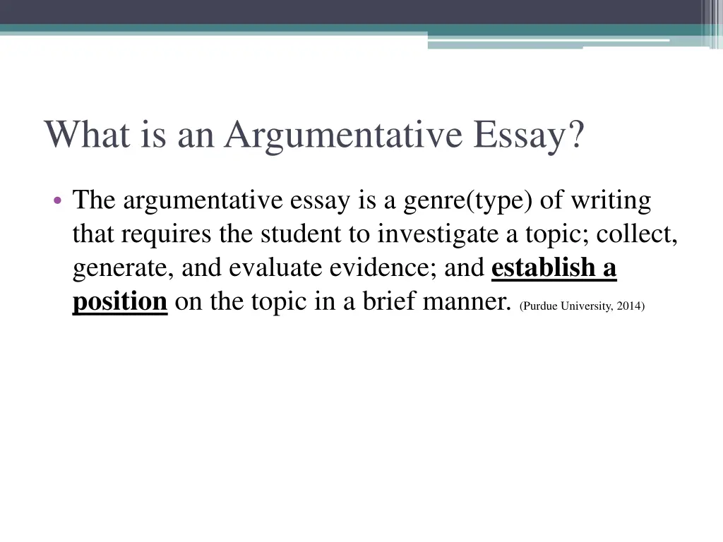 what is an argumentative essay