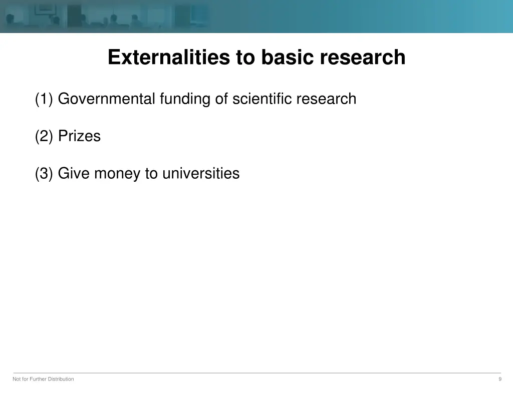 externalities to basic research