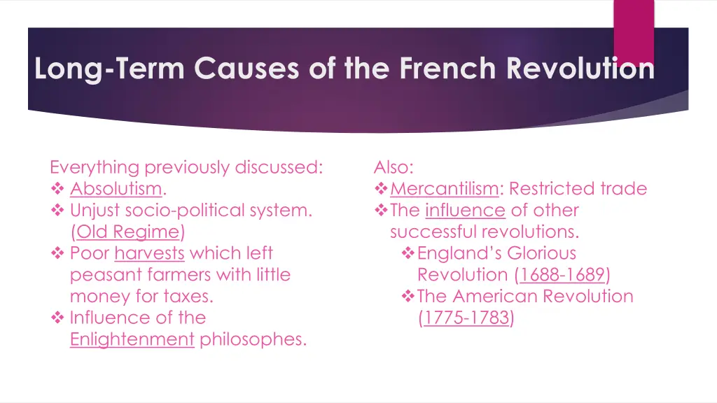 long term causes of the french revolution