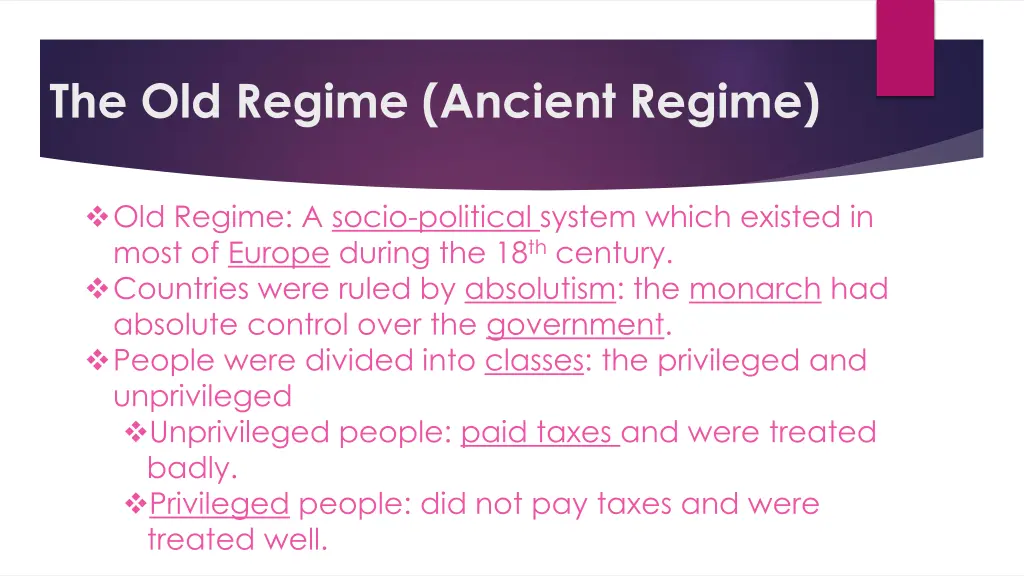 the old regime ancient regime