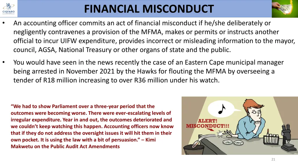 financial misconduct