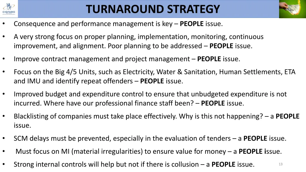 turnaround strategy