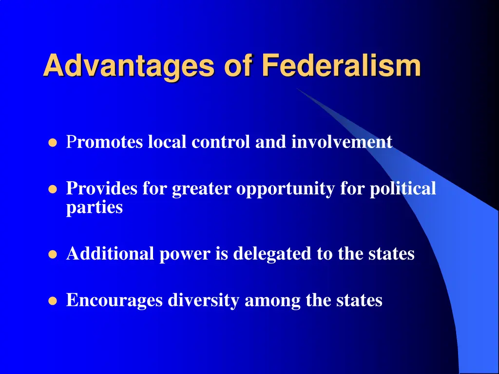 advantages of federalism