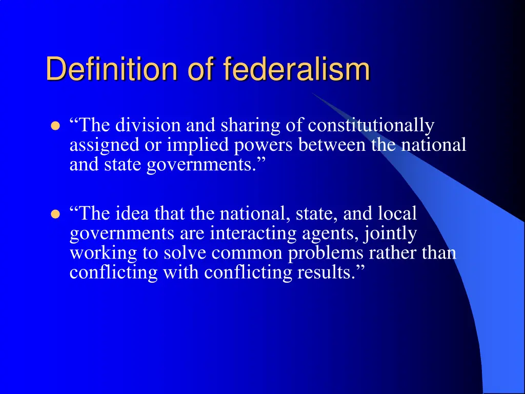 definition of federalism