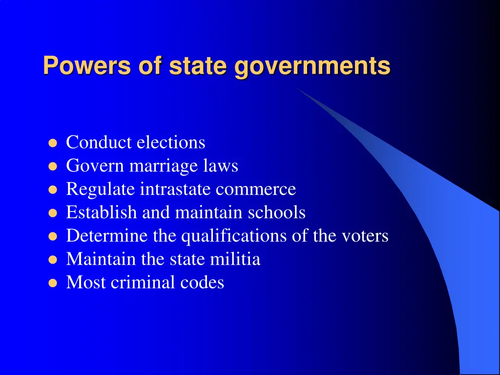 powers of state governments