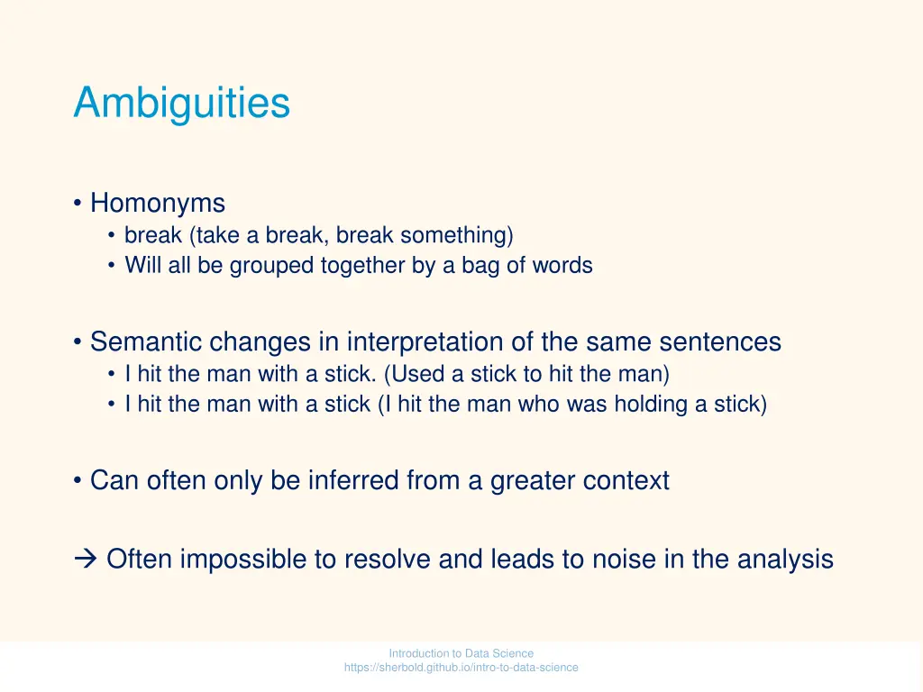 ambiguities