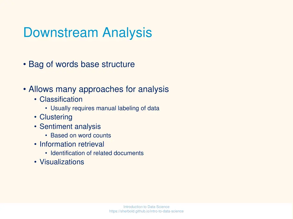 downstream analysis