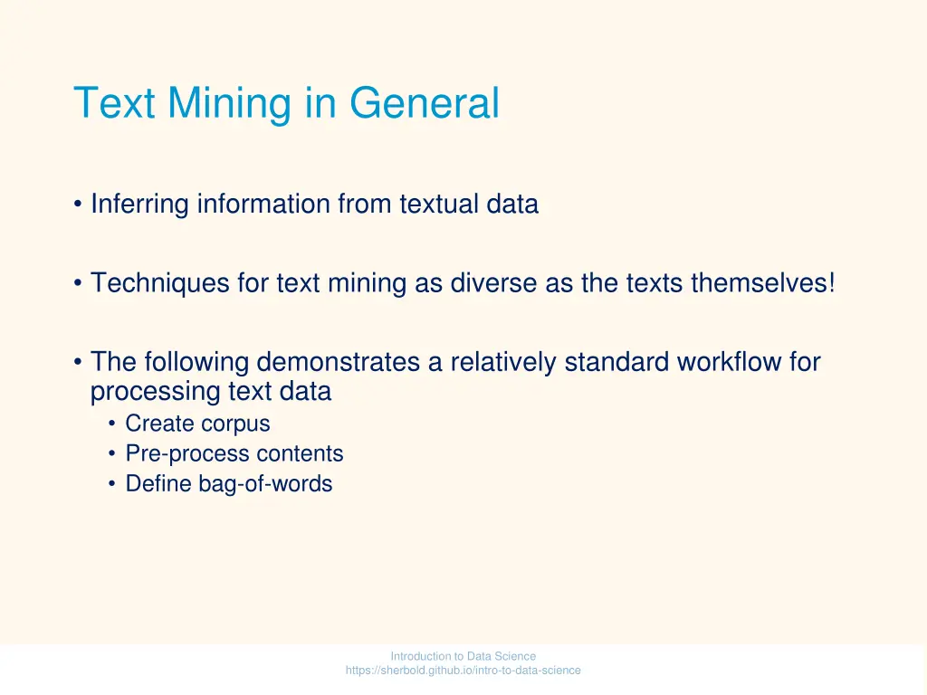 text mining in general