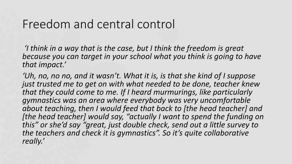 freedom and central control