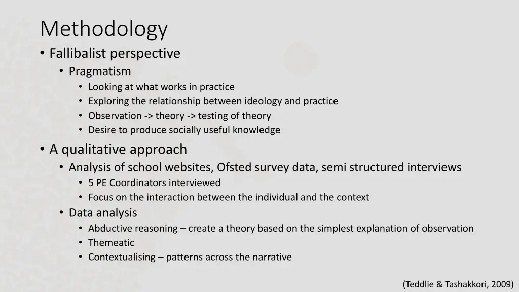 methodology fallibalist perspective pragmatism