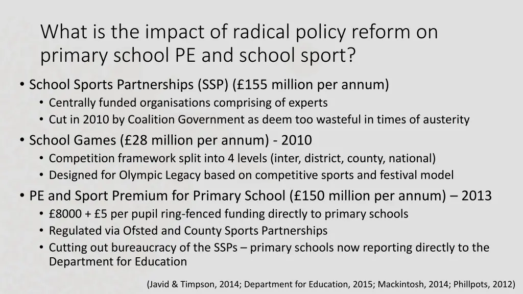 what is the impact of radical policy reform