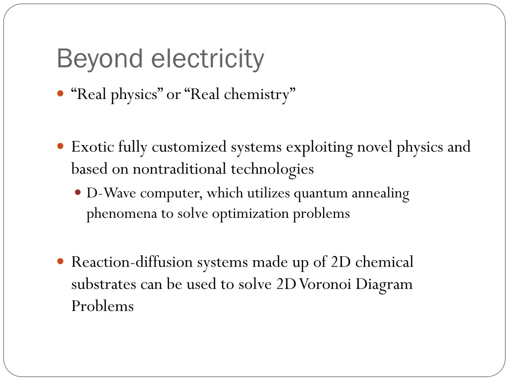 beyond electricity