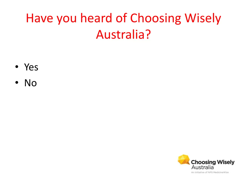 have you heard of choosing wisely australia