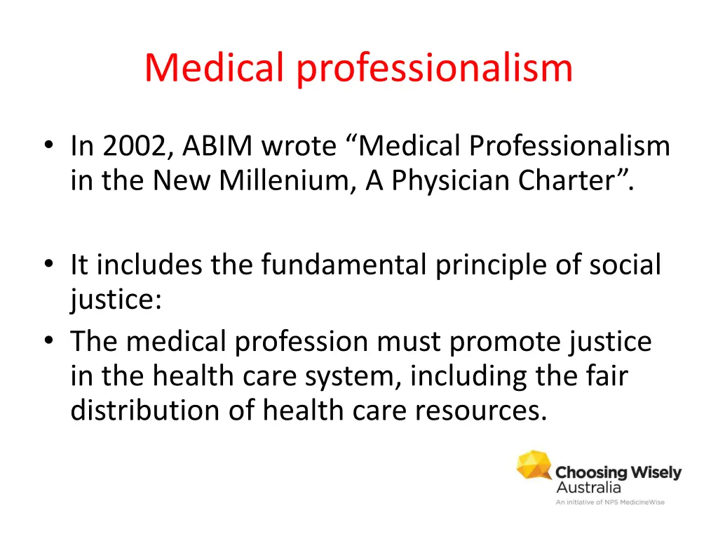 medical professionalism