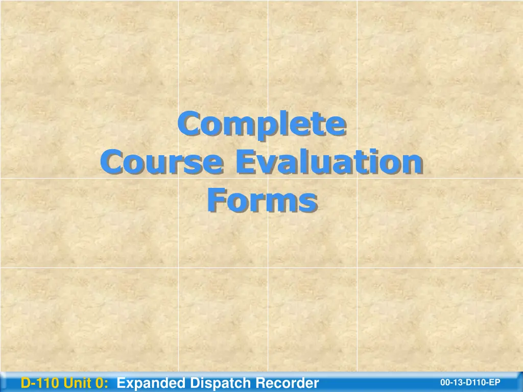 complete course evaluation forms