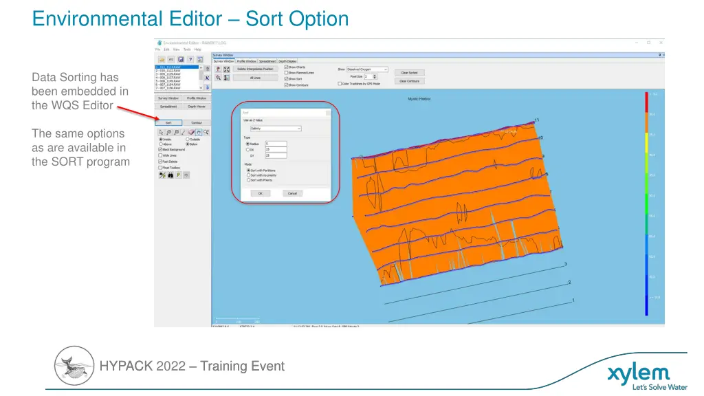 environmental editor sort option