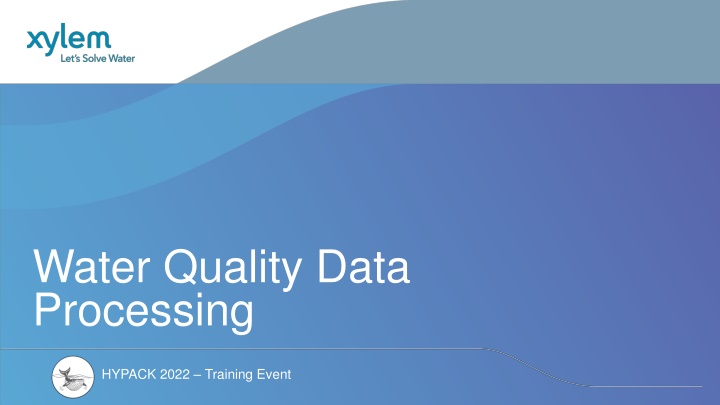 water quality data processing