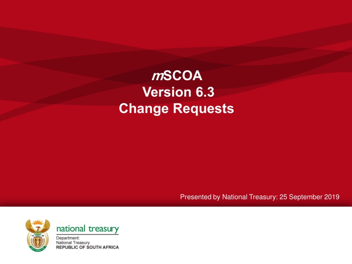 mscoa version 6 3 change requests