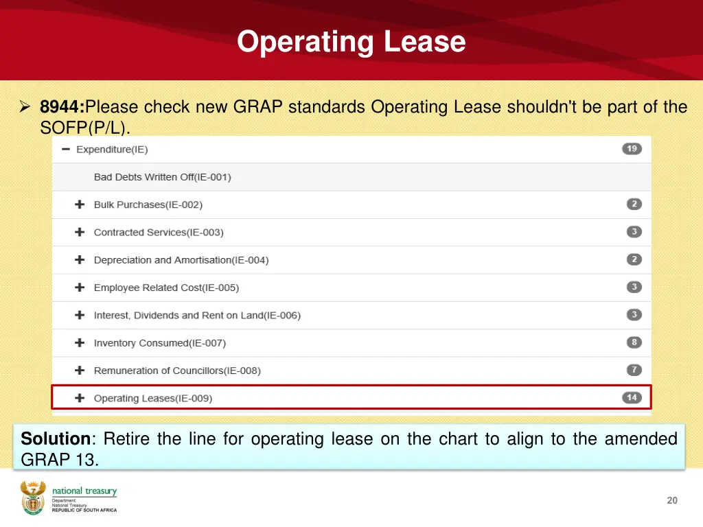 operating lease