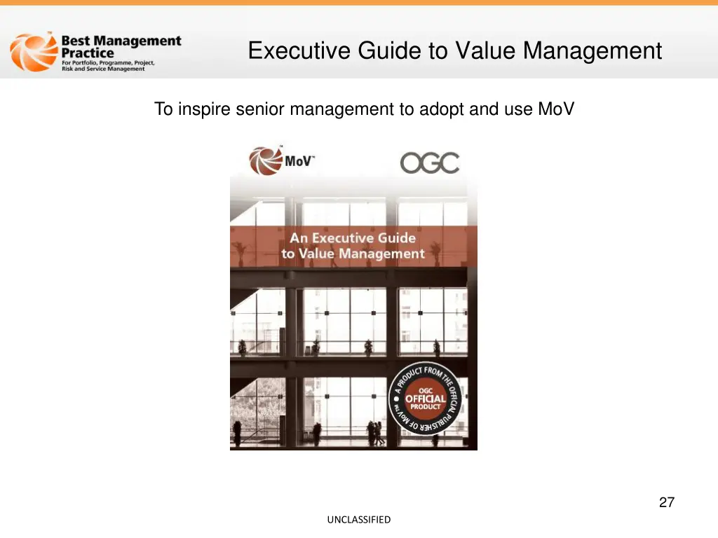 executive guide to value management