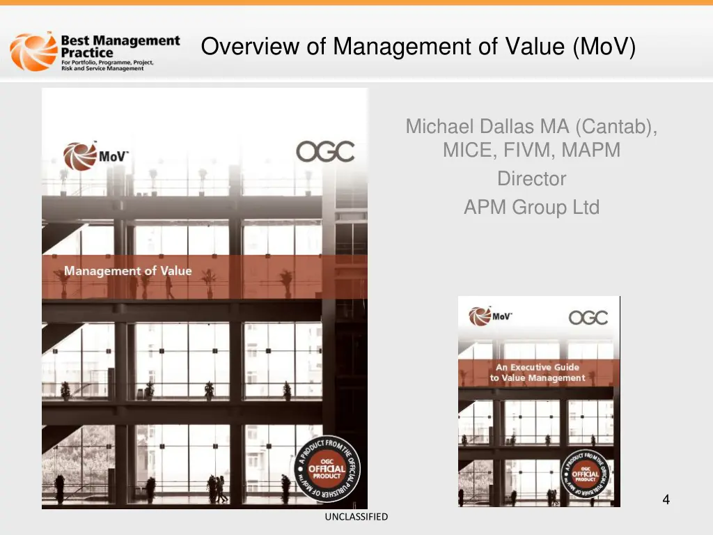 overview of management of value mov