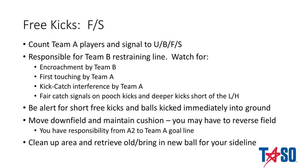 free kicks f s