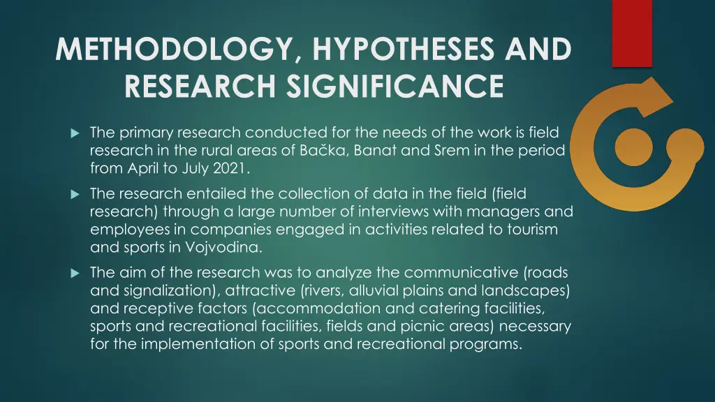 methodology hypotheses and research significance