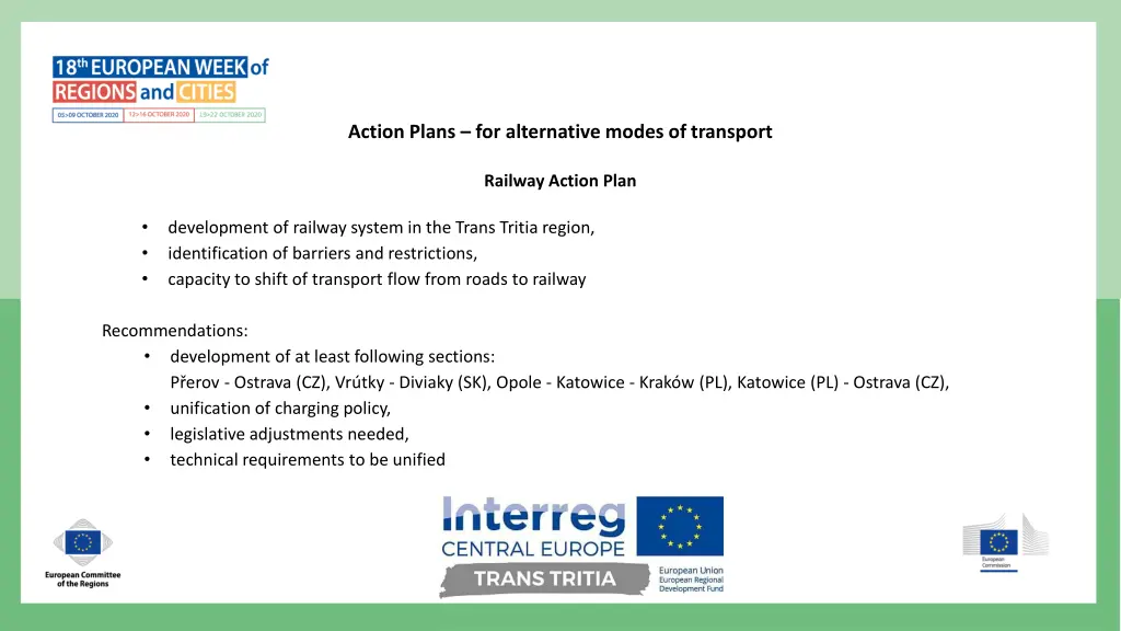 action plans for alternative modes of transport 1