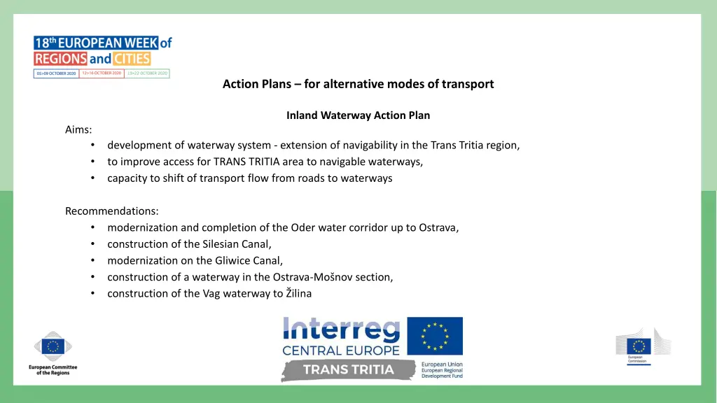 action plans for alternative modes of transport