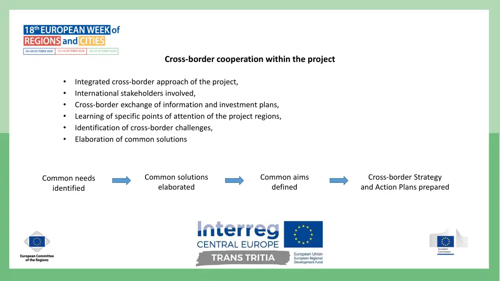 cross border cooperation within the project