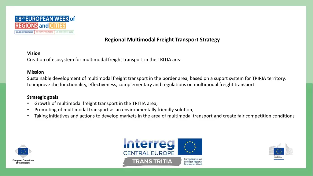 regional multimodal freight transport strategy