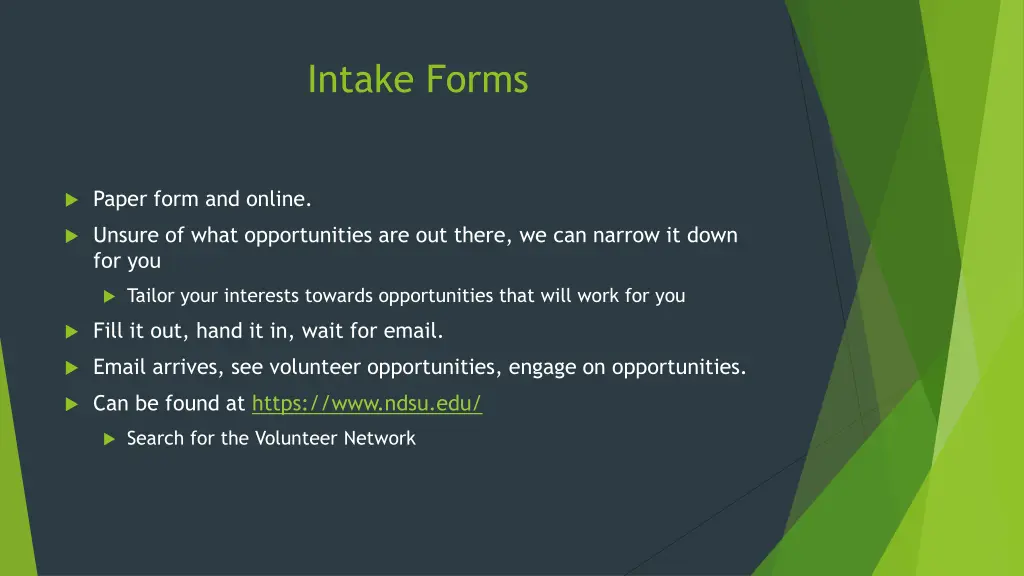 intake forms